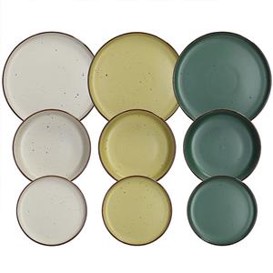 Tognana Ardenne Servizio di Piatti da Tavola 18 Pezzi in Stoneware Multicolor per 6 Persone