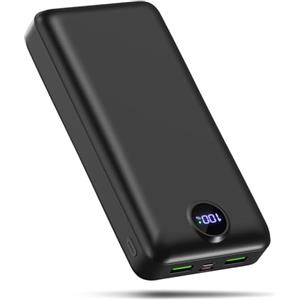 PDBEST Power Bank Ehrlich da 50000 mAh,22.5 W PD, Power Bank Per Campeggio 2 uscite USB-C E 2 ingressi Con Display Led, Enorme Capacità Compatibile Con iPad, Android