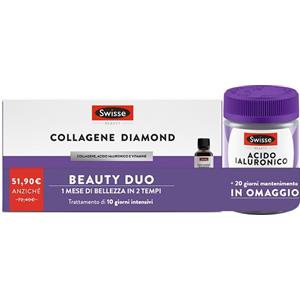Swisse Collagene Diamond - Integratore con Acido Ialuronico, Vitamine e Minerali per Pelle Elastico e Luminoso