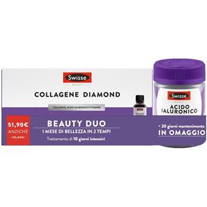 Swisse Collagene Diamond - Integratore con Acido Ialuronico, Vitamine e Minerali per Pelle Elastico e Luminoso