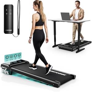 Sportconic Tapis Roulant Elettrico Pieghevole con Inclinazione - Walking Pad Silenzioso Salvaspazio con Telecomando - Tapirulan da Casa per Allenamento Ufficio e Fitness Indoor (1-6 km/h)