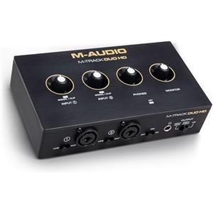 M-AUDIO M-Track Duo HD - Interfaccia Audio 24-bit/192 kHz con USB-C, 2 in XLR/TRS e 2 Out TRS per Registrazione, Streaming e Podcast