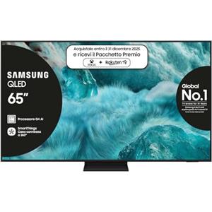 Samsung Smart TV 55'' QE55Q7F5AUXZT QLED 4K, Q4 AI Processor, 4K Upscaling, OTS Lite, Slim Look Design, 2025