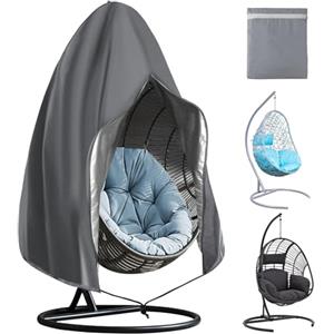 OFFCUP Fodera di Protezione per Sedia Sospesa, 210D Copertura 115x190cm, Impermeabile con Cerniera per Sedia Dondolo (Grigio)