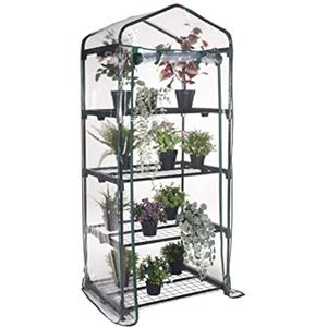 eacommerce Serra da Giardino e Balconi con copertura in PVC impermeabile per Orti, Piante e fiori (4 Ripiani - 69x49x157H cm)