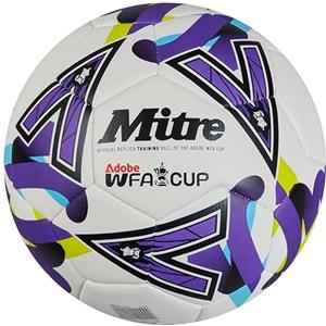 Mitre FA Cup Palloni da Calcio per Unisex Adulto, Bianco/Viola/Verde scuro, 3