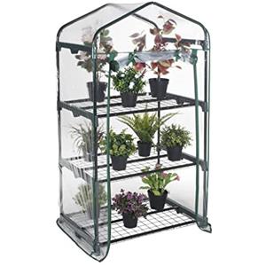 eacommerce Serra da Giardino e Balconi con copertura in PVC impermeabile per Orti, Piante e fiori (3 Ripiani - 69x49x125H cm)