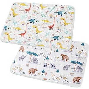 Aisawate Materassino per fasciatoio, lavabile, per neonati e bambini, impermeabile, traspirante, riutilizzabile, (dinosauri, 50 x 70 cm)