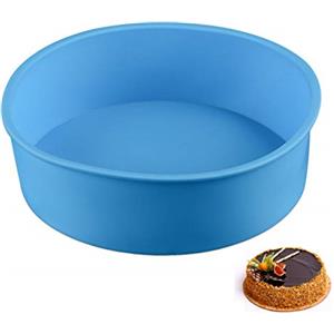 MKNZOME Stampo per pane rotondo in silicone antiaderente per torte, pane, torte, pancake, pizza e lasagne (stampo rotondo #2)