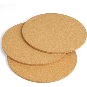 flintronic Sottopentola Rotondo in Sughero, Set da 3 20cm Sottopentola Antiscivolo Anticalore, Perfetti per Pentole per Cucina Piatti Caldi, pentole e Padelle