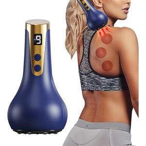 EONDEVO Massaggiatore Elettrico A Coppettazione, 9 Livelli Massaggiatore Anti Cellulite Hot Red Light Massage Per Tonificare, Rassodare E Rilassare I Muscoli