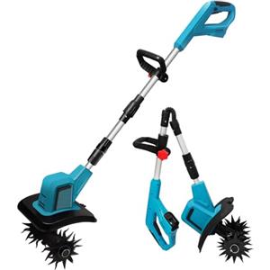 NUMNER Motocoltivatore,21 V Motocoltivatore Elettrico senza fili, 360 RPM, 9 In Tilling Width and 6.6In Depth, Motore Brushless per Prato, Giardinaggio e Lavoro del Suolo（NessunaBatteria）