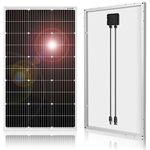 DOKIO 100W 12V Pannello Solare Monocristallino Fotovoltaico Impianto Camper Casa Baita