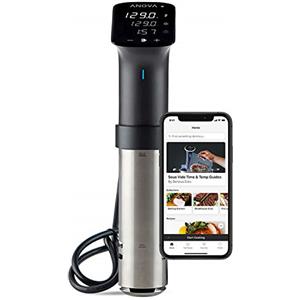Anova Precision Cooker Pro, Cooker per Cottura Sous Vide, [AN600-EU00], WiFi, 100 Watt, Spina tipo C per utilizzo in EU, Nero e Argento