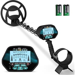 GJCrafts Metal detector per adulti e bambini lunghezza sensibilità e audio regolabile, tutte le modalità metallo/DISC/PP, display LCD, kit di rilevatori d'oro professionale per spiaggia, giardino (GT3028)
