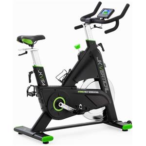 JK FITNESS Diamond JKV54【Spin Bike Elettromagnetica Autoalimentata con Volano 22kg】Cyclette Professionale da Casa, Connessione APP Zwift & Kinomap, Display LCD, Resistenza Regolabile, Pedali SPD, Peso Max 150kg