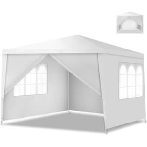 RELAX4LIFE Gazebo Giardino 3x6M/3x9M Modulare con 0/4/5/6/8 Pareti e Finestre, per Feste/Matrimoni/Mercati, Resistente a Pioggia e Sole, Facile Montaggio (3X3M-4 Pannelli Laterali)