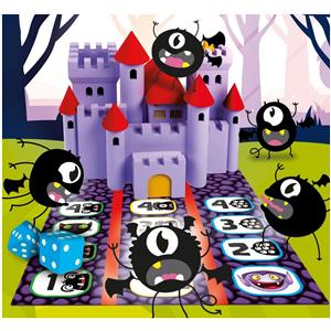 LISCIANI - Kids Love Monsters: Gioco da Tavolo Corsa contro il Tempo con Castello Tridimensionale e Mostri da Salvare