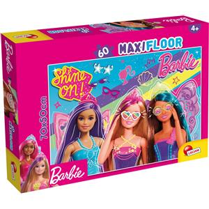 Lisciani Barbie Puzzle Maxifloor 60 Pezzi - Puzzle Grande 70x50 cm per Sviluppare Creatività e Manualità