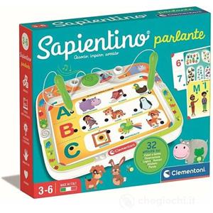 Clementoni Sapientino Parlante - Gioco Educativo Elettronico per Bambini 3-6 Anni con 16 Schede e Penne Interattive
