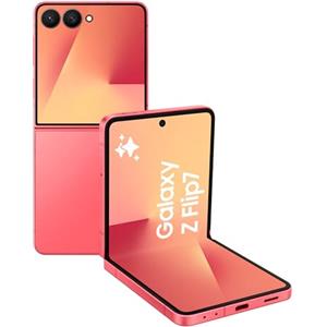 Samsung Galaxy Z Flip7 Smartphone AI pieghevole, 3 anni di Garanzia del produttore, RAM 12GB, 256GB, Display 4,1" Super AMOLED/6,9" Dynamic AMOLED 2X, Fotocamera 50MP, Coralred [Versione italiana]