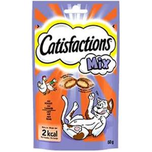 Catisfactions Snack per Gatti Pollo e Anatra 60g - Croccante e Morbido con Vitamine