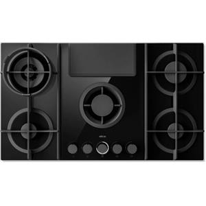 Elica NikolaTesla Flame EVO BL/A/88 Nero Da incasso 88 cm Gas 5 Fornello(i) Cappa da incasso