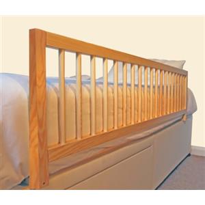Safetots Sponda in Legno per Letti, Naturale, 38cm di Altezza x 140cm di Larghezza, Sponda Letto per Bambini Sicura, Preassemblata, Installazione Facile