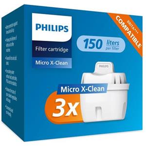 Philips Cartuccia Filtrante Micro X-Clean per Caraffa Philips 3 PZ - AWP211/24