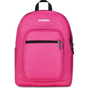 Invicta Zaino Scuola Jelek, Rosa, Doppio Scomparto Con Tasca per PC e Tasca per Borraccia, 34 lt, Scuola Media e Superiore, Zaino Ragazza