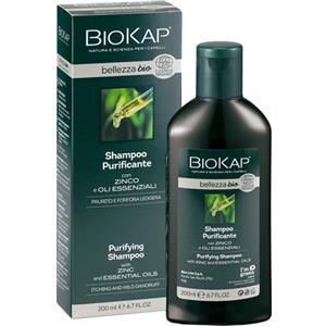 Biokap Bellezza Bio Shampoo Purificante 200 ml - Shampoo biologico con Zinco e oli essenziali per prurito e forfora