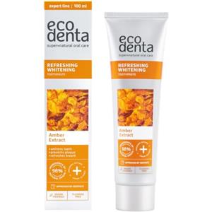 Ecodenta Amber - Dentifricio Sbiancante Naturale senza Fluoruro, 100 ml, Elimina Alitosi e Previene Placca