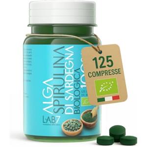 Lab7 Spirulina Bio - Integratore Difese Immunitarie e Fonte di Energia - 100% Naturale - 125 Compresse da 400 mg - Made in Italy