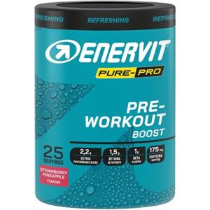 Enervit Pure Pro Pre Workout Boost 313 g - Gusto Ananas e Fragola, con Caffeina e Aminoacidi per Allenamenti Intensi