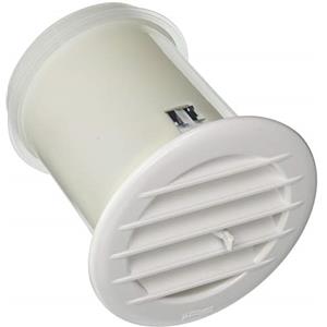 La Ventilazione ACT10CB Aircontrol Griglia Tonda con Valvola Termostatica per Clima Mite Diametro 128 mm, Bianco