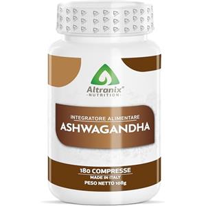 ALTRANIX Nutrition Ashwagandha Capsule - 180 Compresse - Withania Somnifera - Riduce Stress e Cortisolo - Made in Italy