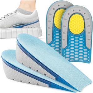 SULPO Talloniera In Gel Solette Rialzate Uomo Donna, Plantare Per Tallonite E Talloniera Per Spina Calcaneare, Cuscinetti Per Scarpe Per Discreta Correzione Altezza- 2 cm, 2 paia