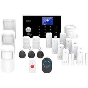 TUGARD Allarme sistema WiFi/GSM 2G, compatibile con Google Home e Alexa, kit antifurto con sirena, rilevatore di movimento, campanello per porta, sensori per porte per proteggere la casa e l'ufficio