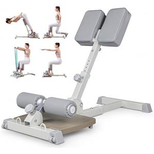 leikefitness Panca per squat e squat multifunzione deluxe per palestra e allenamento per gambe (beige)