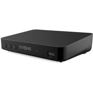 STRONG SRT8208 Decoder Full HD - DVB-T2 - Compatibile HEVC265 - Ricevitore/Sintonizzatore TV HDMI, USB, Dolby Digital Plus - Nero