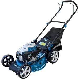 Cecotec Tagliaerba a Benzina Terrenator 3200.46 Total Z. Motore 144cc, 2,4kW e 3,2CV, Corpo Acciaio 46cm, Cambio Altezza Sistema Z-Tech, 4in1 con Mulching, Ruote Posteriori XL