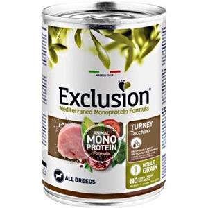 EXCLUSION MEDITERRANEO MONOPROTEIN CANE UMIDO ADULT ALL BREEDS TACCHINO 400 G