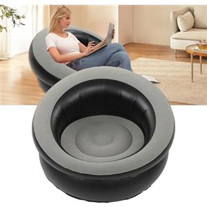 mumisuto Divano Gonfiabile Da Campeggio, Divano Gonfiabile Da Esterno Con Schienale, Poltrona Gonfiabile Da Esterno, Capacità Di Carico 200 Kg, Per Escursioni Picnic Viaggi In Spiaggia (Grigio)