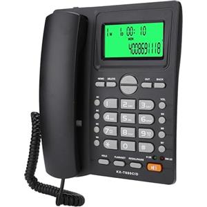 Yctze KX T880C - Indicatore identificativo chiamante, telefono fisso senza batteria, funzione muto, telefono domestico da parete con segreteria telefonica e compatibilità BT