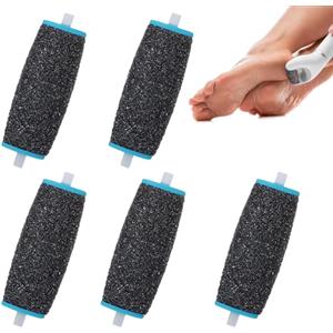 WQNNQW Set di 5 rulli di ricambio, pietra pomice, piede elettrico, rape piedini, grattugia elettrica per piedi, piedi elettrici, rape piede elettrico, per Scholl Velvet Smooth, Rape Piede,per pedicure piede