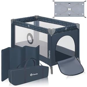 lionelo Stefi Lettino neonato da viaggio pieghevole con materasso, Dalla nascita fino a 3 anni, Lettino da campeggio con entrata laterale, Le pareti realizzate in rete, Borsa, Route