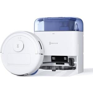 ECOVACS DEEBOT MINI Robot Aspirapolvere Lavapavimenti, 9000Pa, ZeroTangle 2.0, TrueMapping 2.0, Asciugatura ad Aria Calda 45°C, Svuotamento Automatico, Lavaggio Profondo Intelligente, Blu