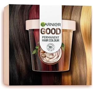 Garnier GOOD Colorazione Permanente, Kit Premium, Tinta Permanente, Per un Colore Intenso e Brillante, Fino a 8 Settimane, Senza Ammoniaca, Colore: 3.0 Castano Cioccolato Fondente