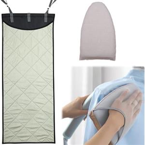 QSLKI Coperta Termica Per Stirare Sulla Porta E Guanti Da Stiro Per Vapore, Resistente Al Calore, All'acqua E Al Vapore Portatile, Trapuntato Lavasciuga Resistente Al Calore Pad, Stiratura Pad