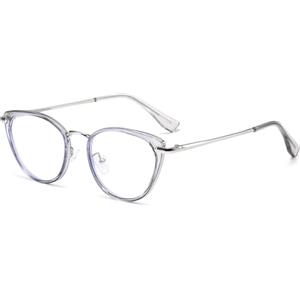 YAMEIZE Occhiali Luce Blu Occhio di Gatto Donna Uomo Piccoli Montatura Occhiali da Vista Retrò Cateye Occhiali Anti Filtro Luce Blu per Lettura PC Gioco